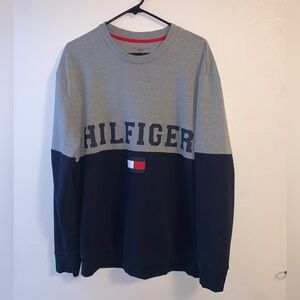 Gray & Blue Tommy Hilfiger Sleep Shirt Size Large